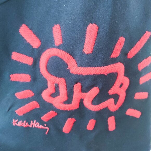 Jean Charles de Castelbajac Keith Haring Mock Neck Wool Midi Dress 38 6 - Picture 8 of 15